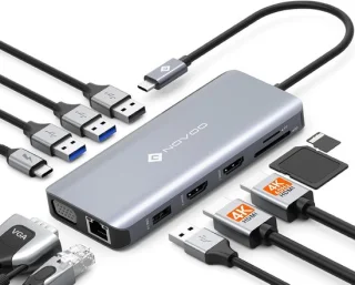 Usb-c docking station zwart