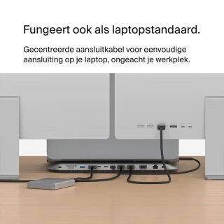 USB-C Dockingstation 11-in-1 voor 3 monitoren - Zwart