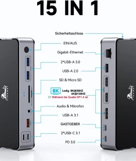 USB-C Dockingstation 15-in-1