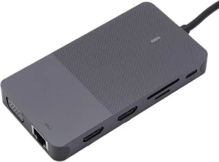 USB-C dockingstation - 2x HDMI, 1x VGA - zilver