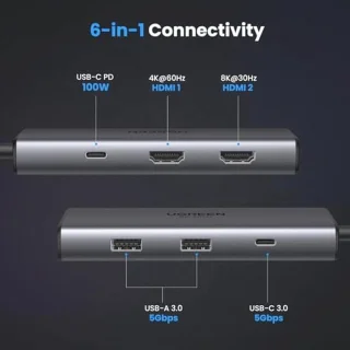 USB-C Dockingstation 6-in-1