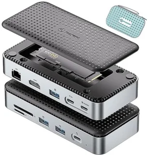 USB-C dockingstation met M.2-behuizing