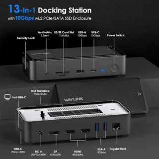 USB-C Dockingstation met M.2 SSD-behuizing