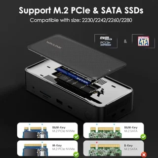 USB-C Dockingstation met M.2 SSD-behuizing