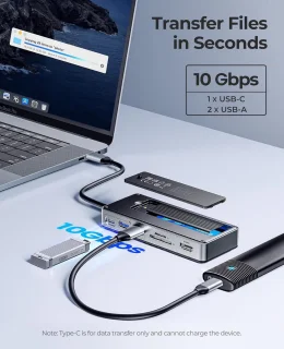 USB-C Dockingstation met M.2 SSD-behuizing
