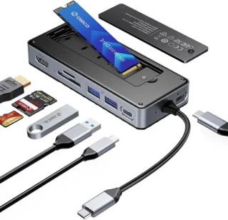 USB-C dockingstation met SSD-enclosure