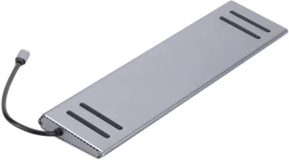 USB-C dockingstation multiport-adapterhub grijs