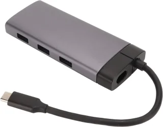USB C dockingstation type C hub donkergrijs