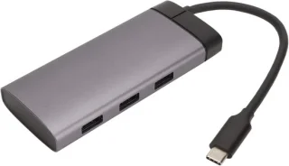USB C dockingstation type C hub donkergrijs