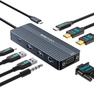 USB-C-dockingstation voor dual monitors