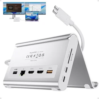 USB-C dockingstation voor MacBook Pro/Air – zilver, 11-in-2