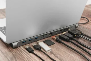 USB-C Dockingstation Zilver