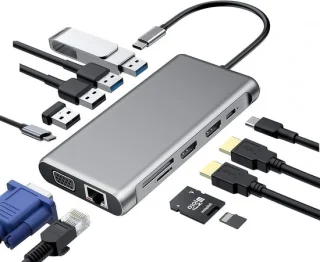 USB-C-dockingstation zwart