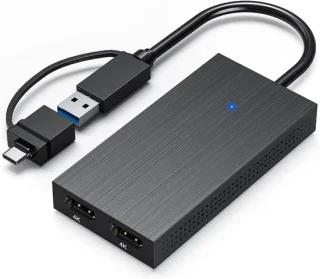 USB-C dubbele HDMI-adapter