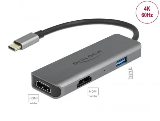 USB-C dubbele HDMI-adapter
