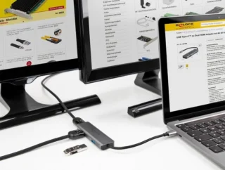 USB-C dubbele HDMI-adapter