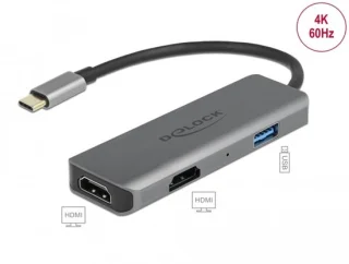 USB-C dubbele HDMI-adapter