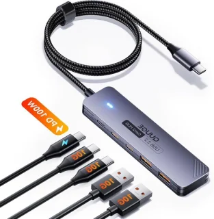 USB-C Hub - 1 m kabel - Ruimtegrijs