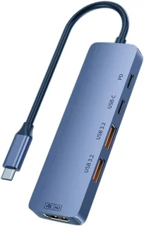 USB-c-hub 10 Gbps met PD 140 W opladen