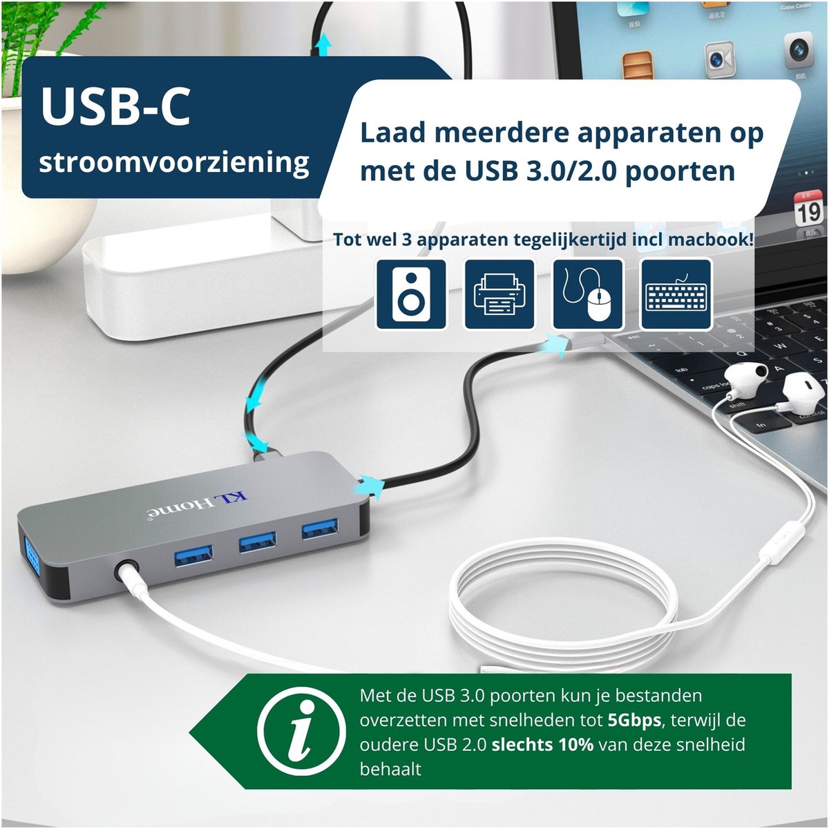 USB-C Hub 10-in-1 Docking Station