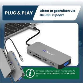 USB-C Hub 10-in-1 Docking Station