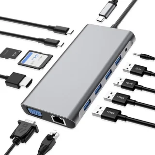 Usb c hub 12-in-1