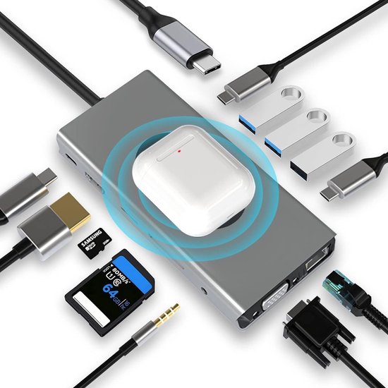 USB C HUB 13-in-1 Docking Station Adapter voor MacBook Pro