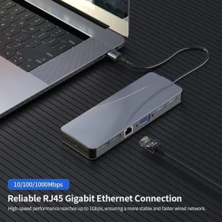 USB-C Hub 14-in-1 Triple Display USB-C Hub