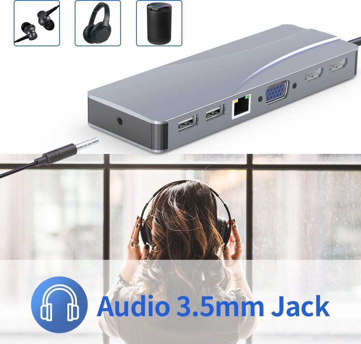 USB-C Hub 14-in-1 Triple Display USB-C Hub