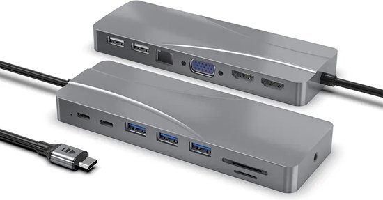 USB-C Hub 14-in-1 Triple Display USB-C Hub