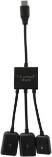Usb c hub 3 poorten zwart