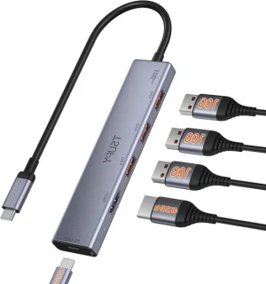USB-C hub 3-poorts aluminium