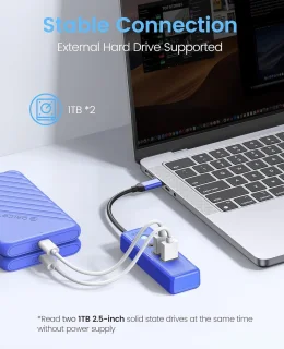 USB-C Hub 3-poorts