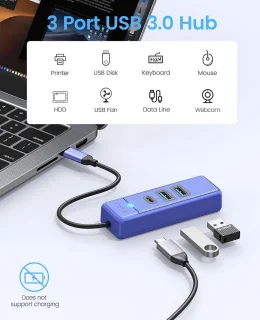 USB-C Hub 3-poorts