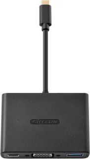 USB-C Hub 3-poorts Zwart