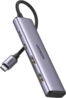 Usb-c hub - 4 poorten - ruimte grijs