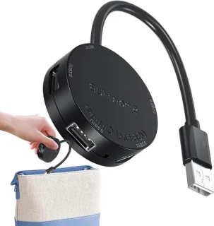 Usb c hub 4 poorts adapter zwart