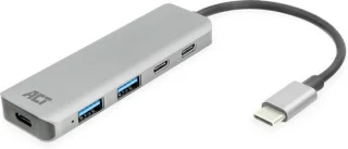 USB-C Hub 4-poorts Aluminium Zwart-grijs