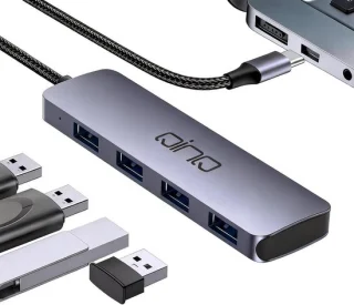 USB-C Hub 4-poorts - Metallic grijs