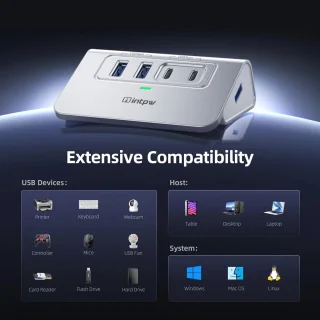 USB-C Hub 4-poorts