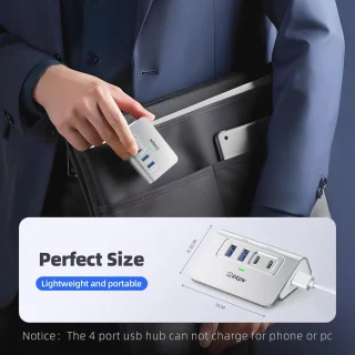 USB-C Hub 4-poorts