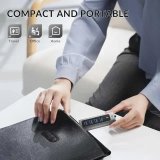 USB-C hub 4-poorts USB 3.0 aluminium grijs