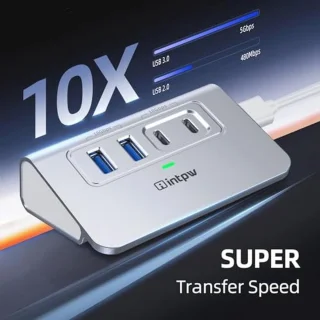 USB-C Hub 4-poorts voor laptop en pc