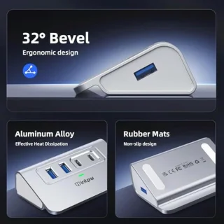 USB-C Hub 4-poorts voor laptop en pc