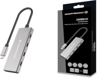 USB-C hub 4-poorts zilver
