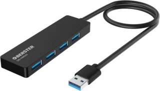 Usb-c hub 4-poorts zilverkleurig