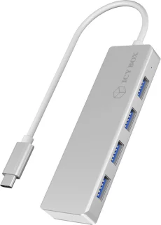 USB-C hub 4-poorts Zilver/Wit