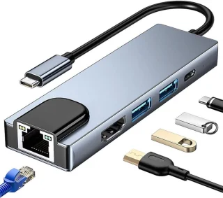 USB-C Hub 5-in-1 Adapter
