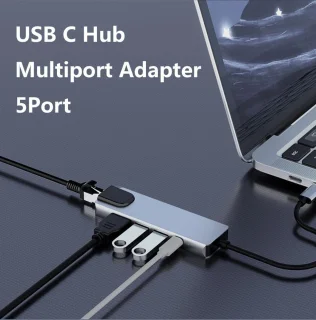 USB-C Hub 5-in-1 Adapter