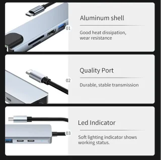 USB-C Hub 5-in-1 Adapter